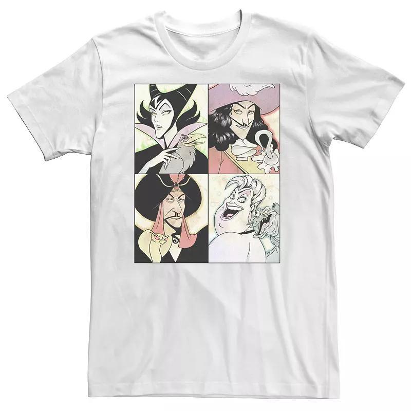 Disney Villains Big & Tall Anime Watercolor Panels Tee, Men's, Size: XXL Tall, White Product Image