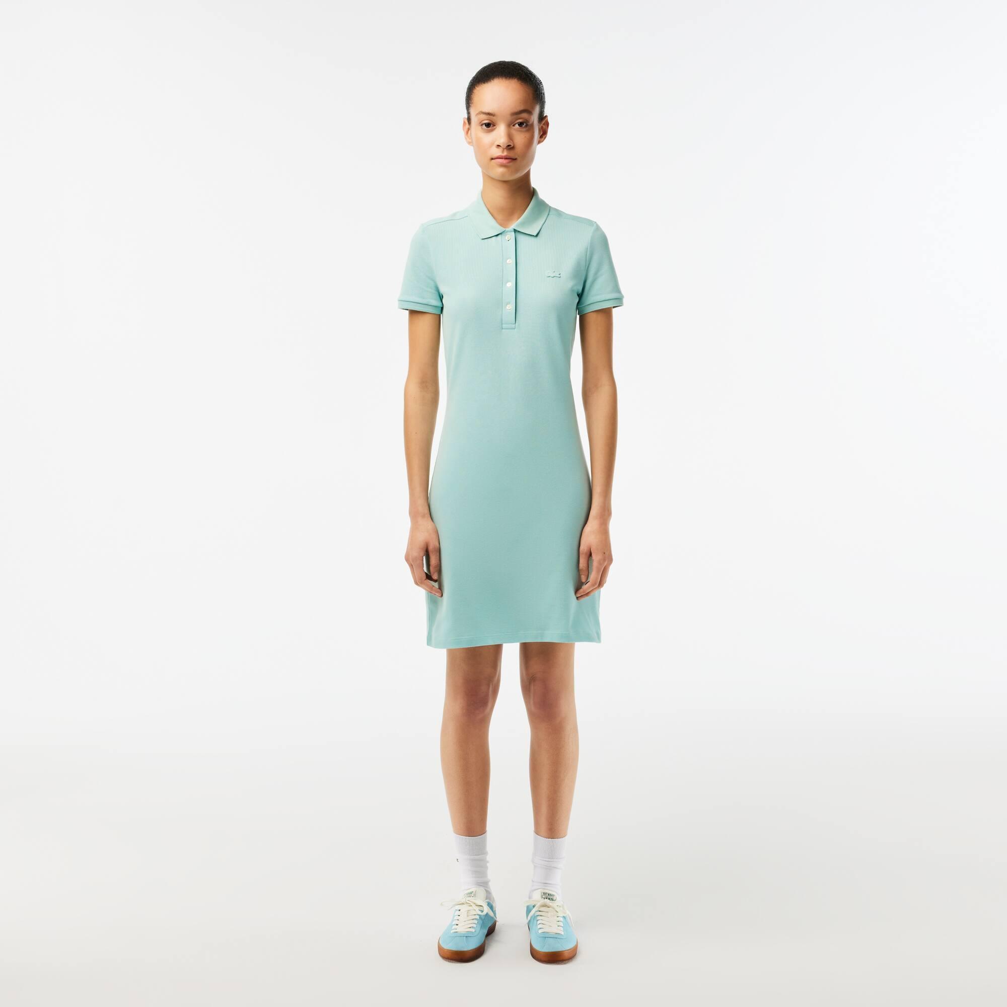 Slim Fit Stretch Mini Piqué Polo Dress Product Image