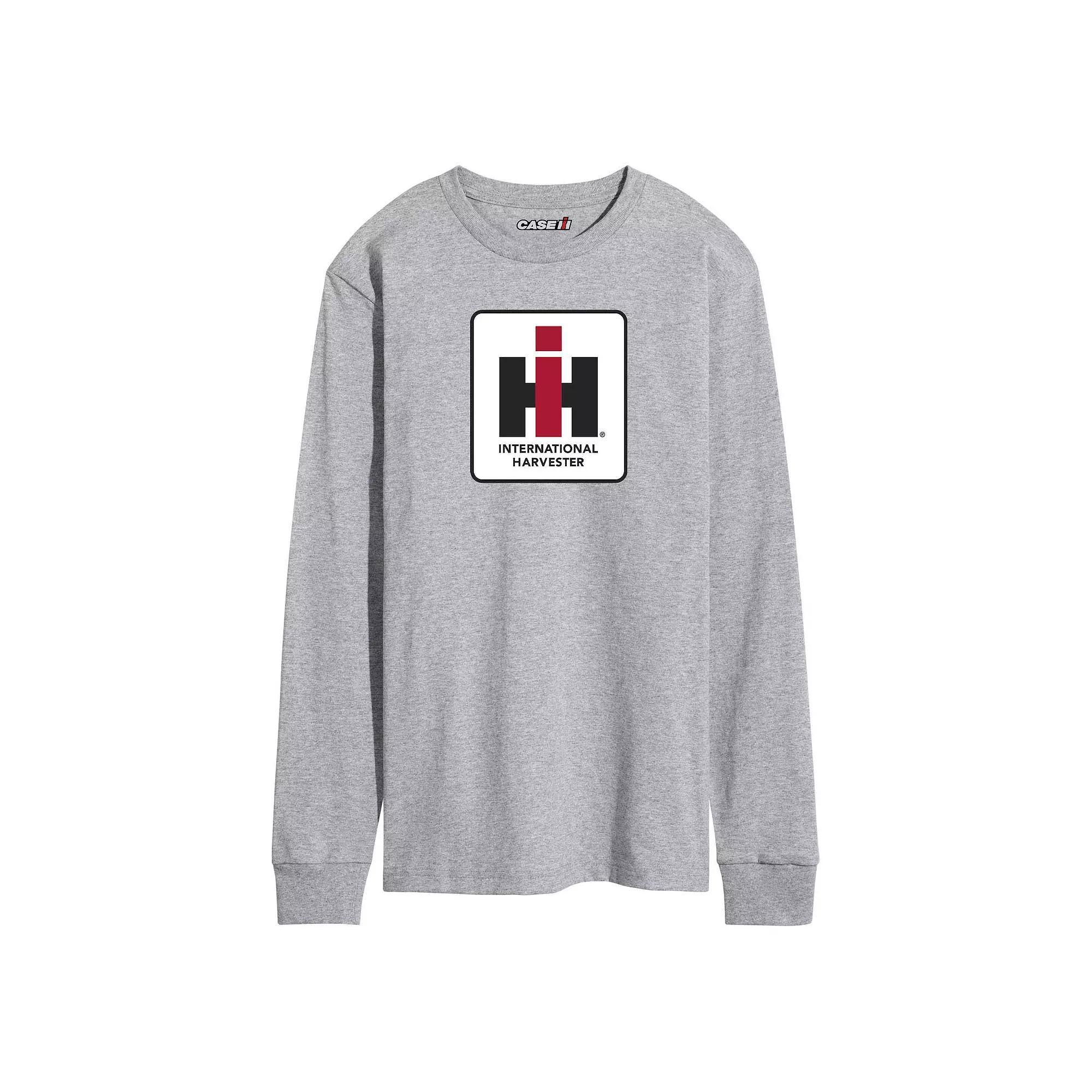 Men's Case IH Logo Long Sleeve Tee, Size: XL, Athletic Grey Gray Product Image