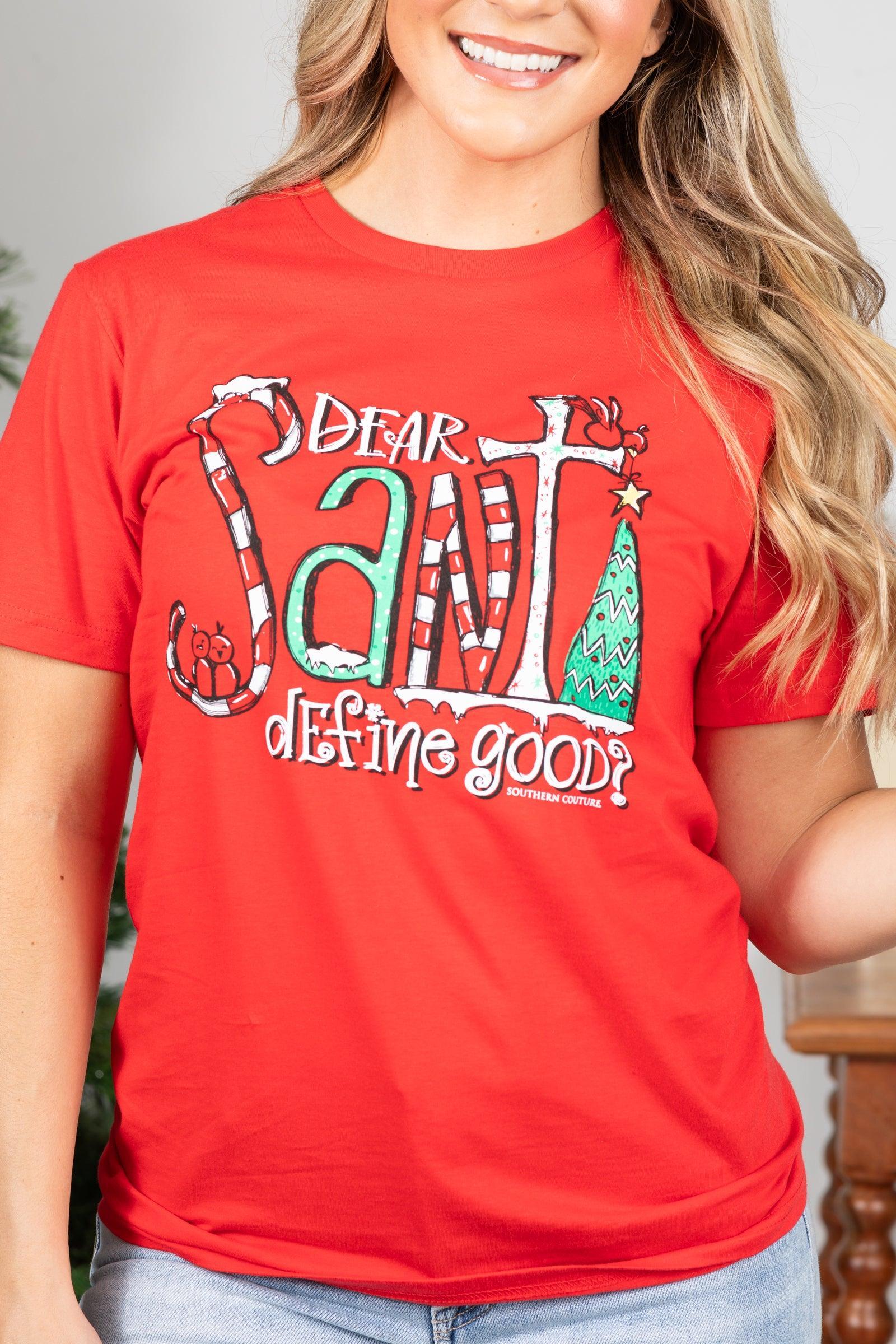 Red Dear Santa Graphic Tee Product Image