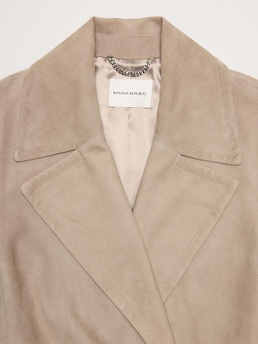 Suede Trench Coat Product Image