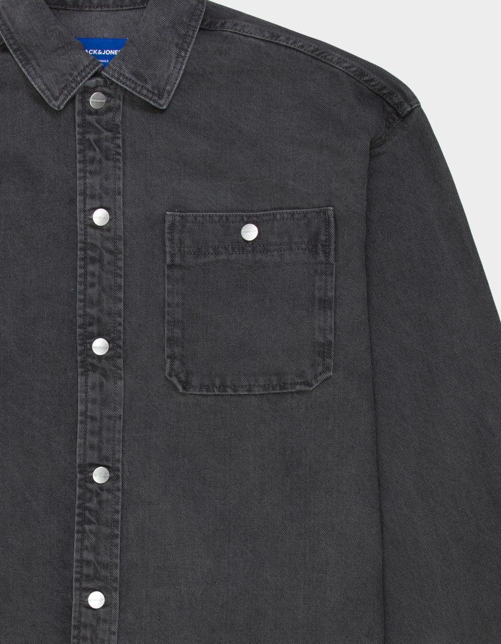 JACK & JONES Santorini Mens Denim Overshirt - LIGHT INDIGO Product Image