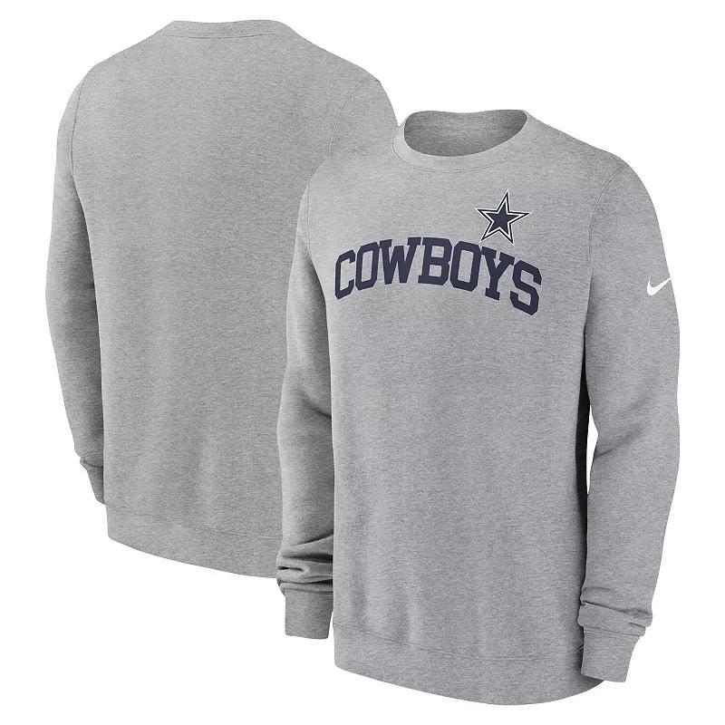 Mens Nike Heather Gray Dallas Cowboys Club Pullover Sweatshirt Product Image