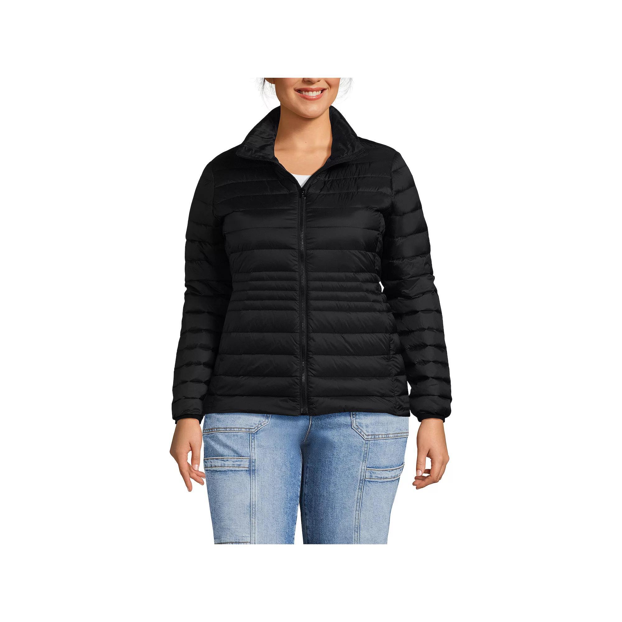 Plus Size Lands' End Wanderweight Packable Down Jacket, Women's, Size: 1XL, Light Carob Product Image