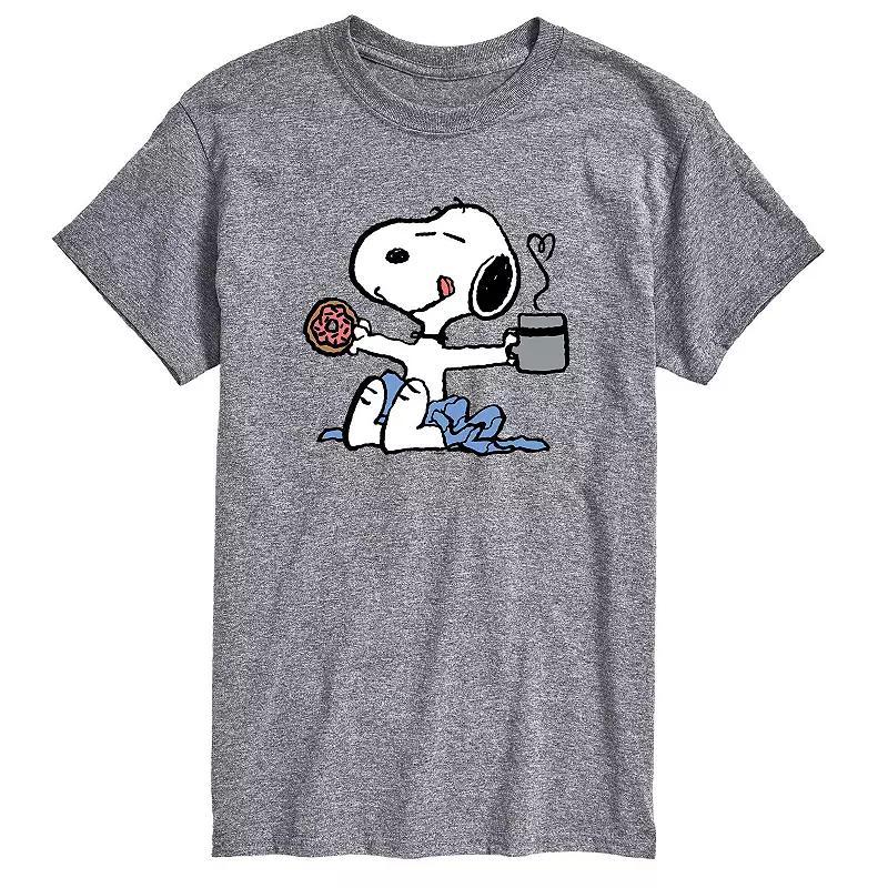 Men's Peanuts Donut Coffee Snoopy Tee,  Product Image