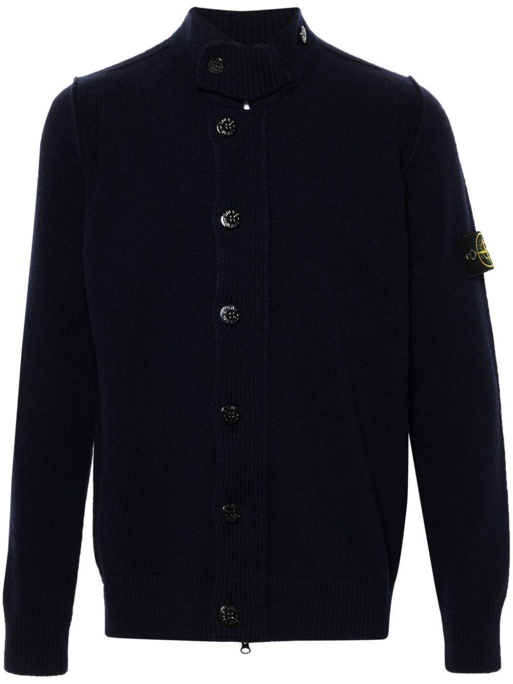 STONE ISLAND Compass-badge High-neck Jumper In Black Product Image