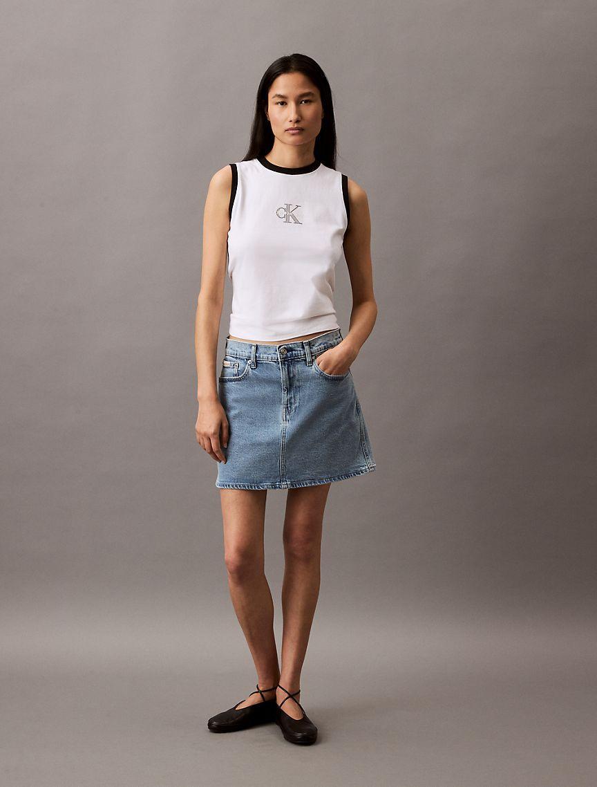 Denim Mini Skirt Product Image