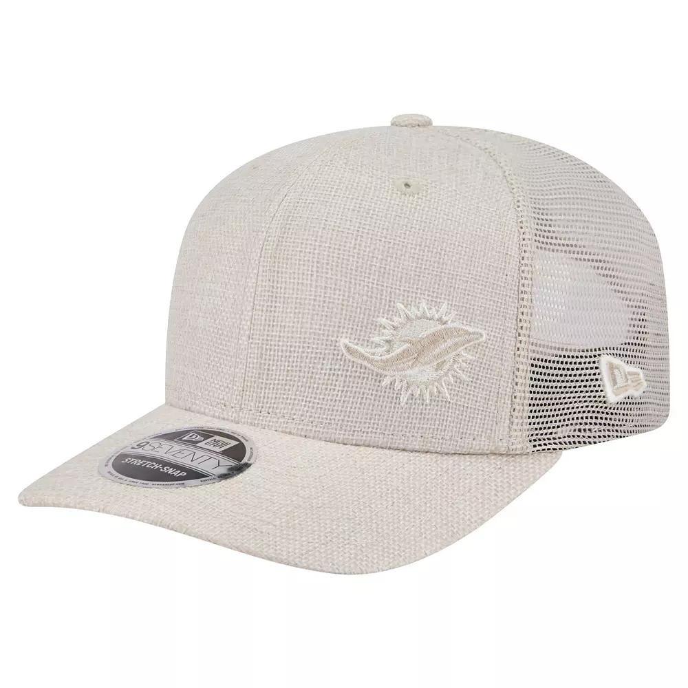 Men's New Era Natural Miami Dolphins Flawless 9SEVENTY Stretch-Snap Hat, Beige Product Image