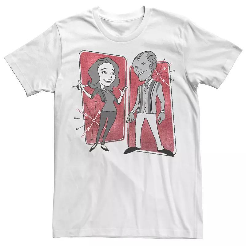 Men's Marvel WandaVision Retro Panels Red Design Tee,  Product Image