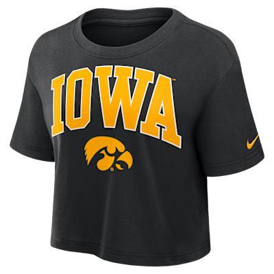 Iowa Athletic Prep Arch Women's Nike Dri-FIT College Cropped T-Shirt Product Image