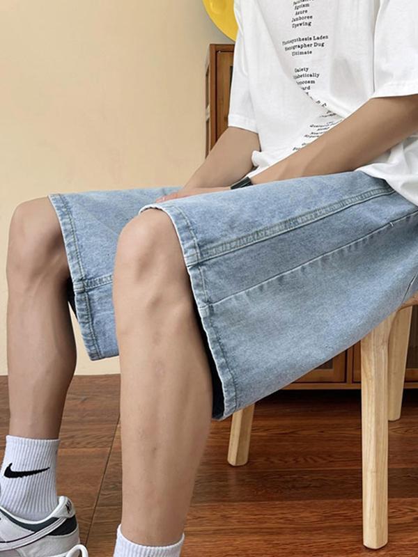 Men's Street Drawstring Denim Shorts Product Image