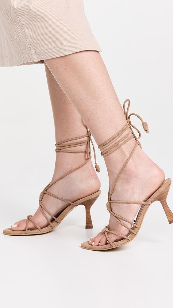 Alohas Belinda Suede Beige Leather Sandals | Shopbop Product Image