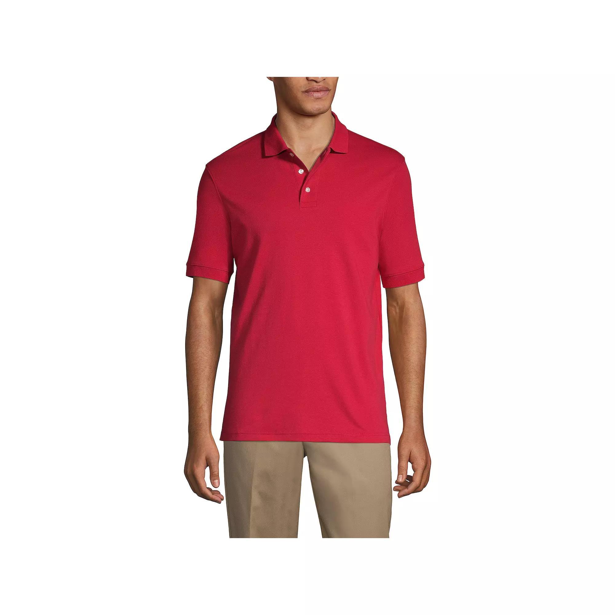 Big & Tall Lands' End School Uniform Short Sleeve Interlock Polo, Men's,  Product Image