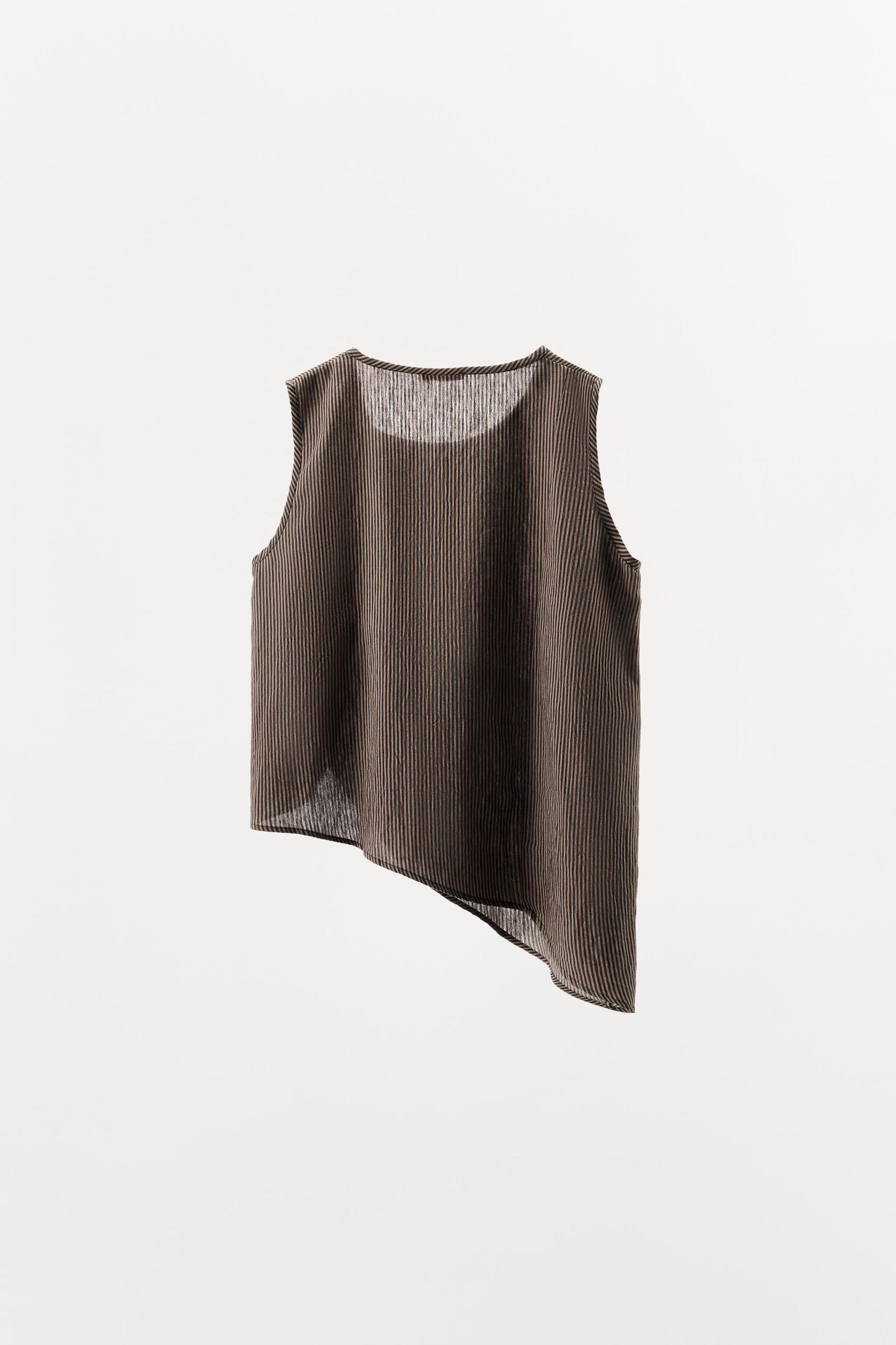 STRIPED ASYMMETRIC TOP Product Image