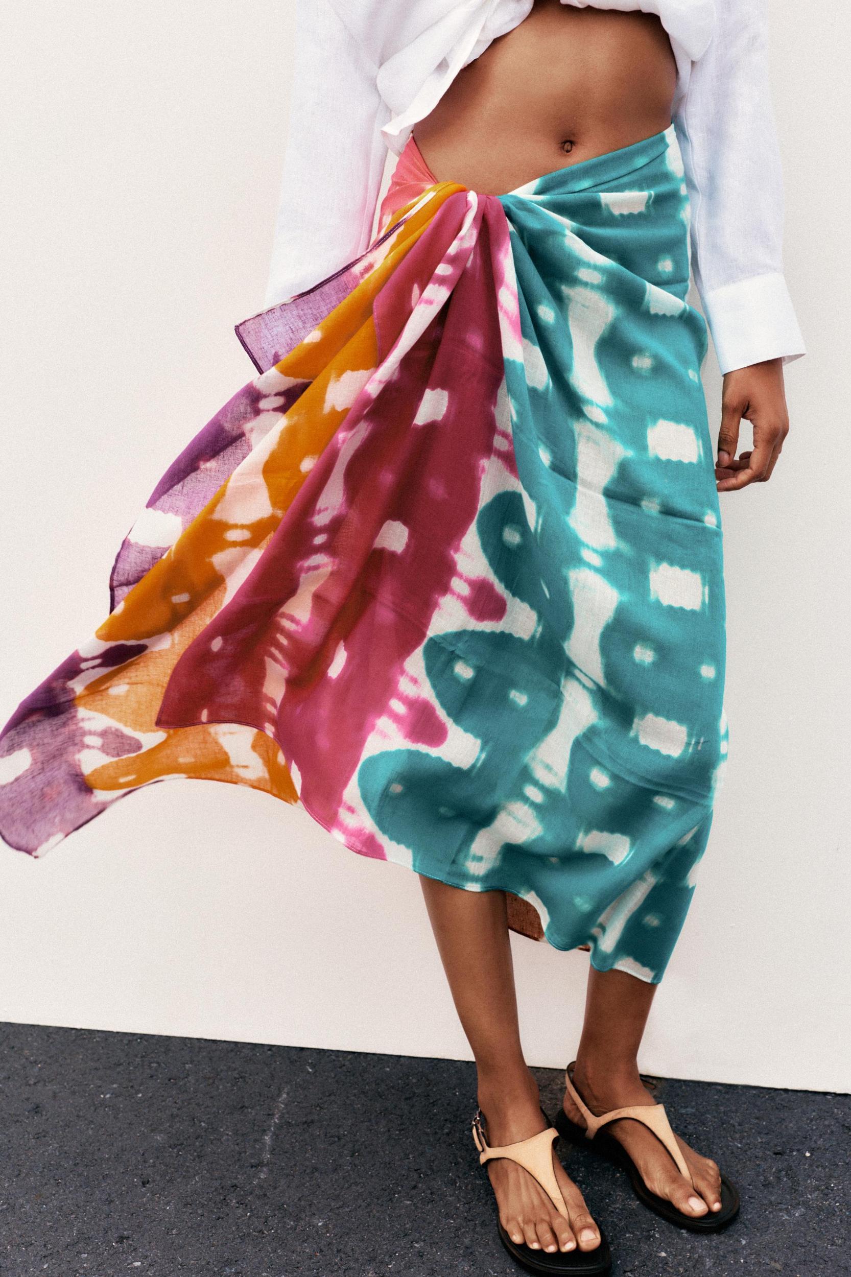 PRINTED SCARF WITH COTTON Product Image