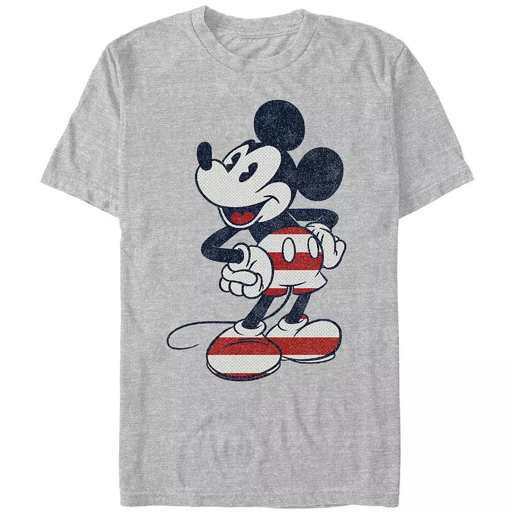 Disney's Mickey Mouse Men's Red And White Print Outfit Graphic Tee,  Product Image