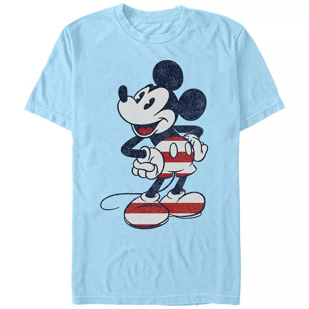 Disney's Mickey Mouse Men's Red And White Print Outfit Graphic Tee,  Product Image