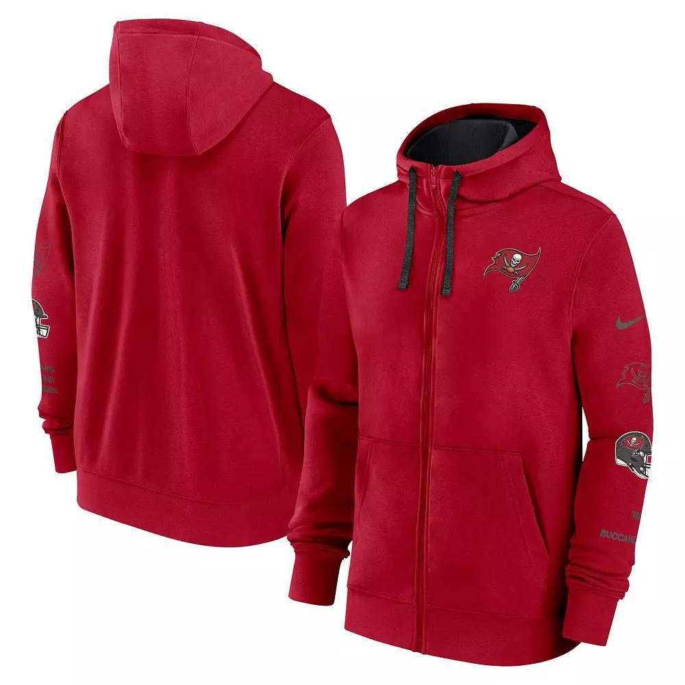 Men's Nike Red Tampa Bay Buccaneers Club Full-Zip Hoodie Jacket,  Product Image