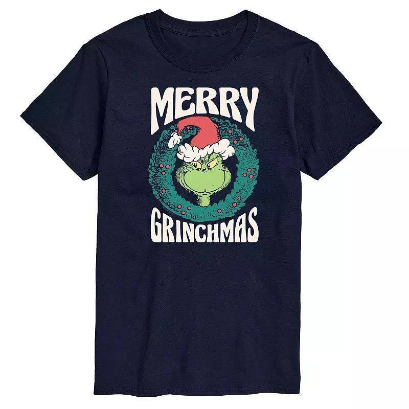 Big & Tall Dr. Seuss The Grinch Merry Grinchmas Graphic Tee, Men's, Size: 4XL Tall, Blue Product Image