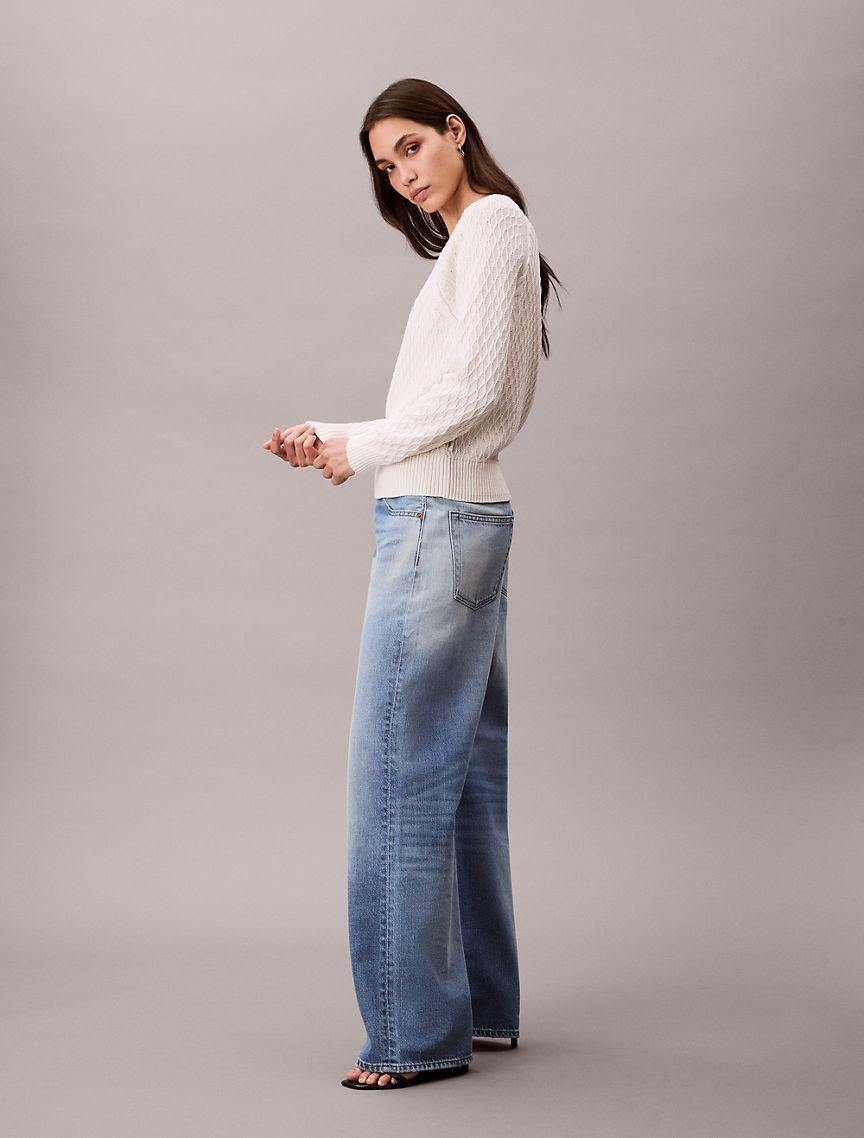 Cable Knit Classic Sweater Product Image