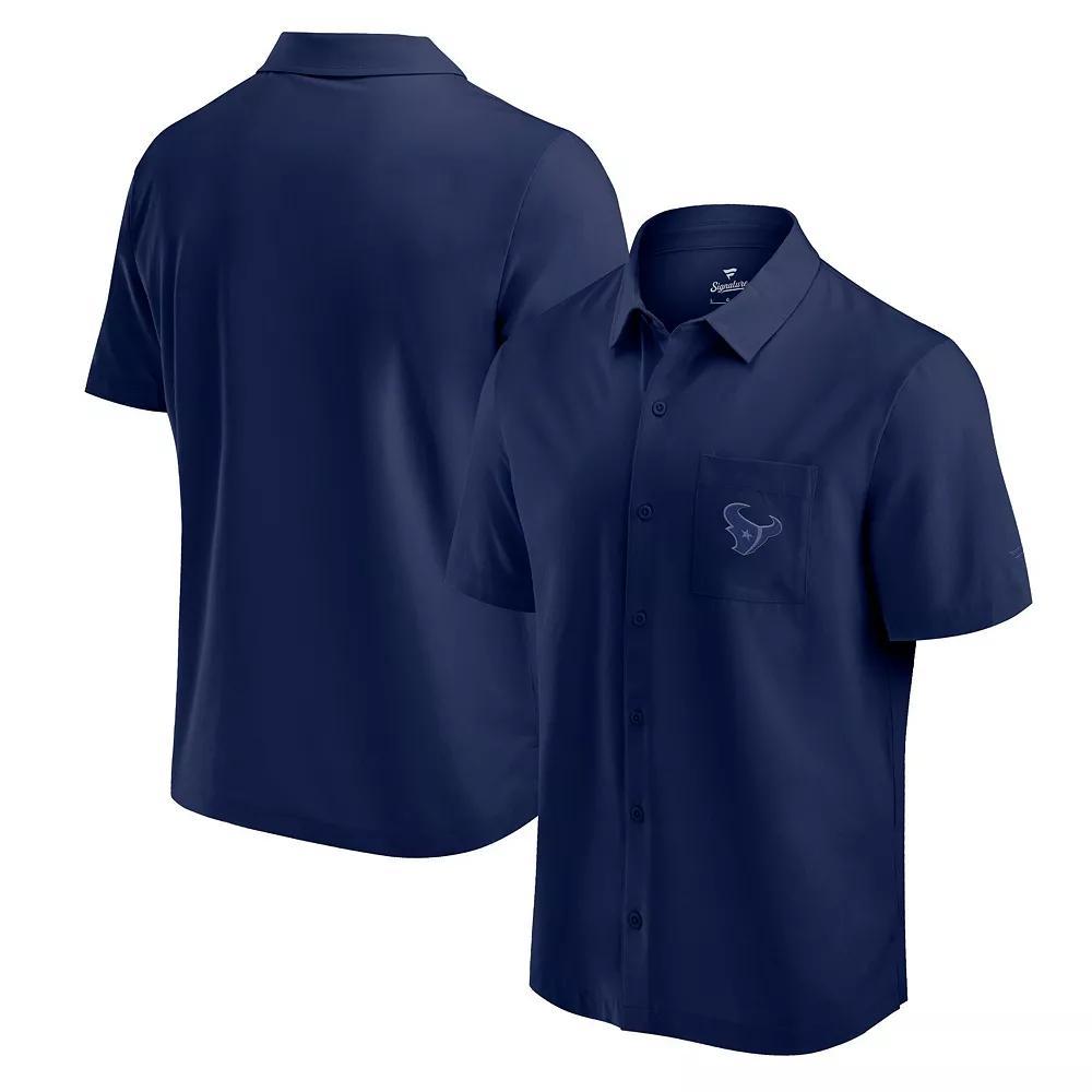 Men's Fanatics Navy Houston Texans Front Office Button-Up Shirt,  Product Image