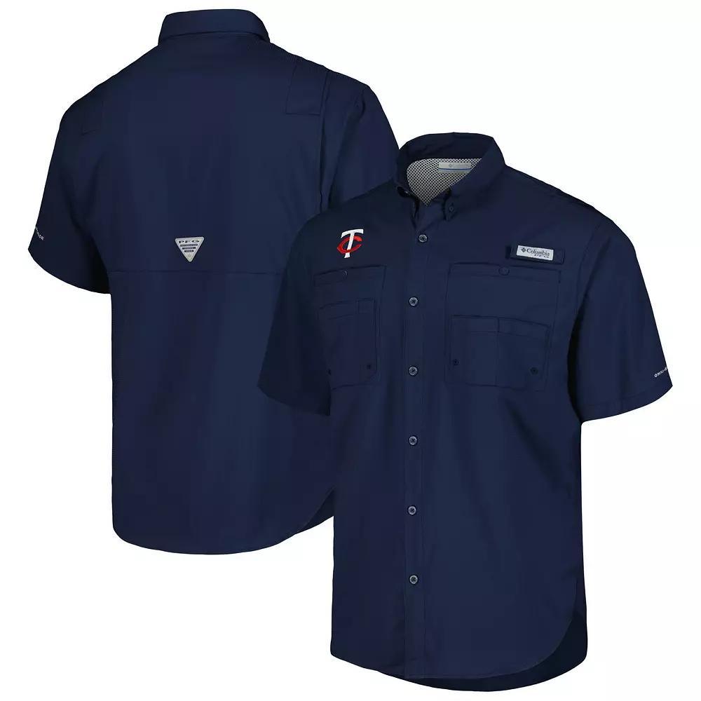 Mens Columbia Minnesota Twins Tamiami Omni-Shade Button-Down Shirt Blue Product Image