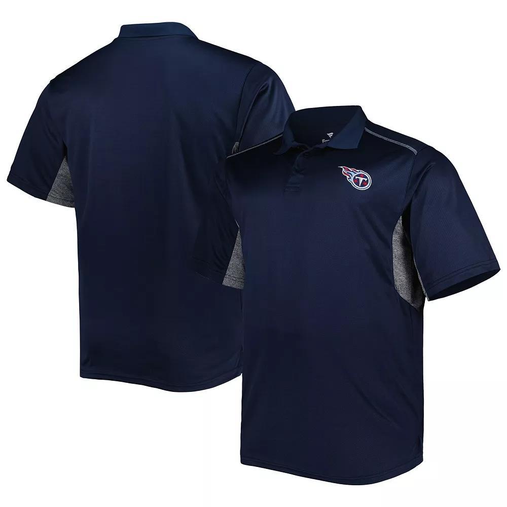 Men's Navy Tennessee Titans Big & Tall Team Color Polo,  Product Image