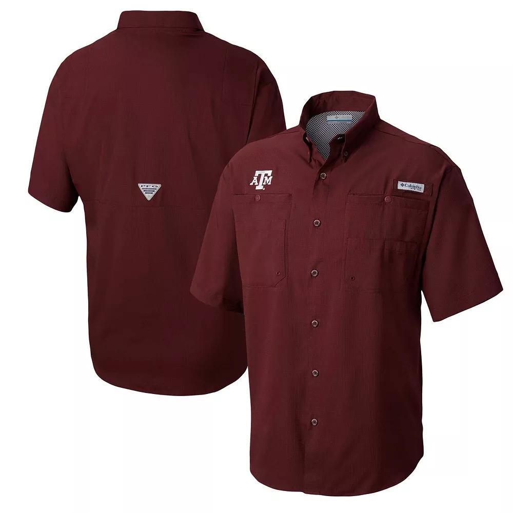 Men's Columbia Maroon Texas A&M Aggies Big & Tall Tamiami Omni-Shade Button-Down Shirt,  Product Image