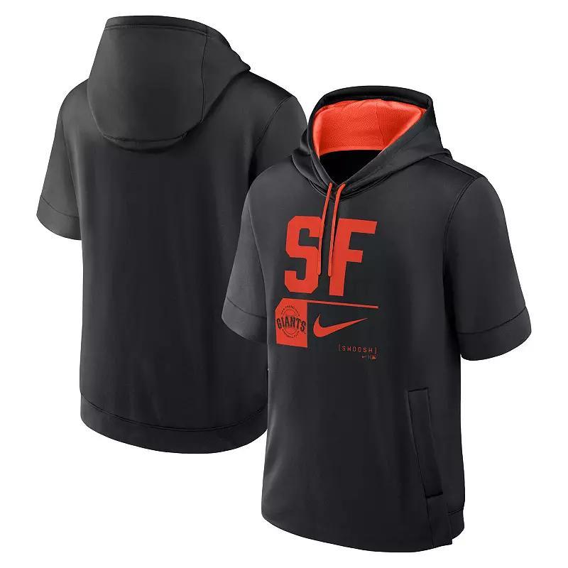 Men's Nike Black San Francisco Giants Tri Code Lockup Short Sleeve Pullover Hoodie, Size: XL Product Image
