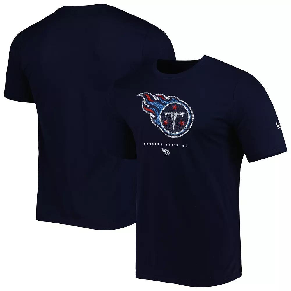Men's New Era Navy Tennessee Titans Combine Authentic Ball Logo T-Shirt,  Product Image