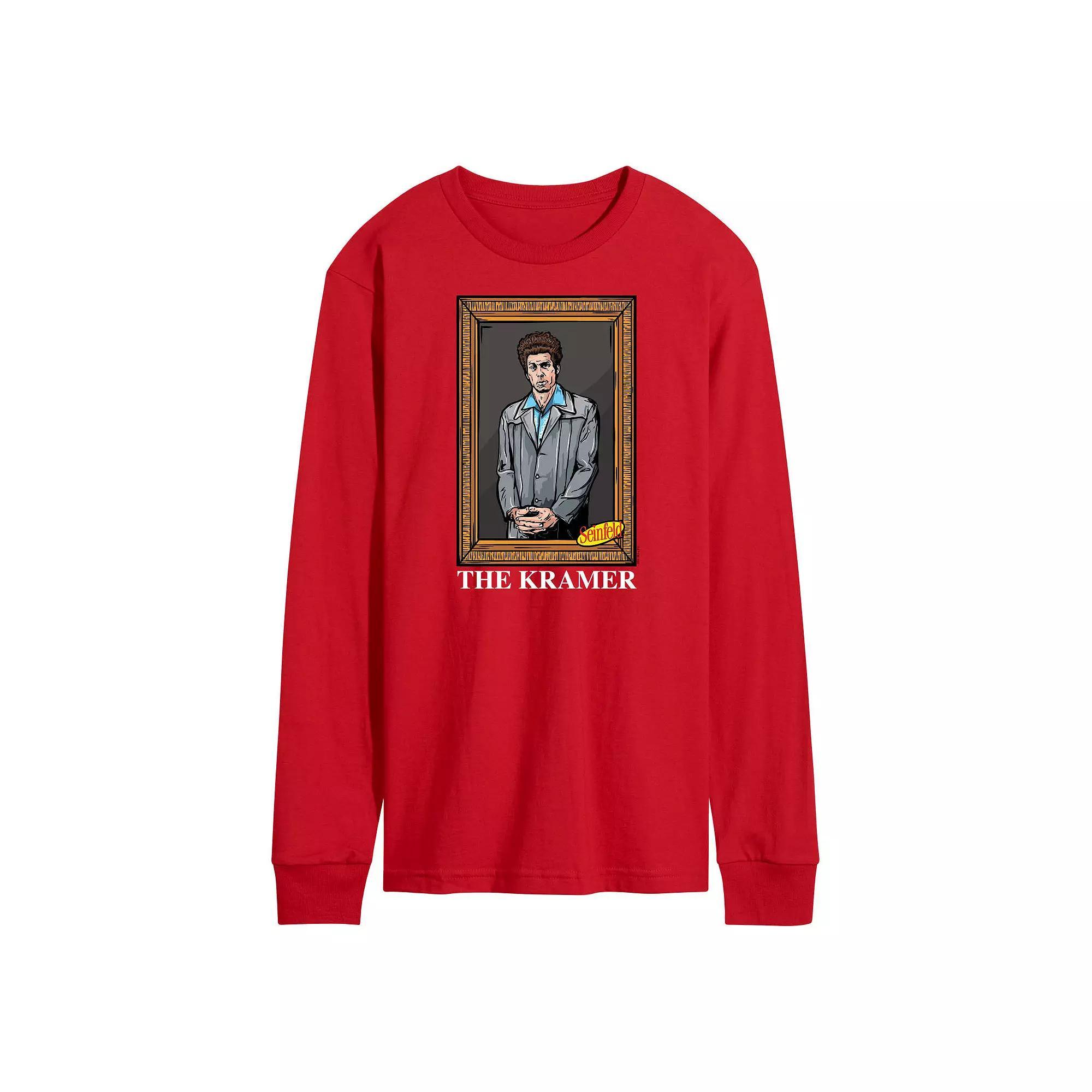 Men's Seinfeld The Kramer Long Sleeve Graphic Tee, Size: Small, Red Product Image