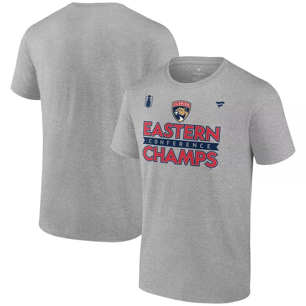 Men's Fanatics  Heather Gray Florida Panthers 2024 Eastern Conference Champions Locker Room Big & Tall T-Shirt, Size: 4XB, Pnt Grey Product Image