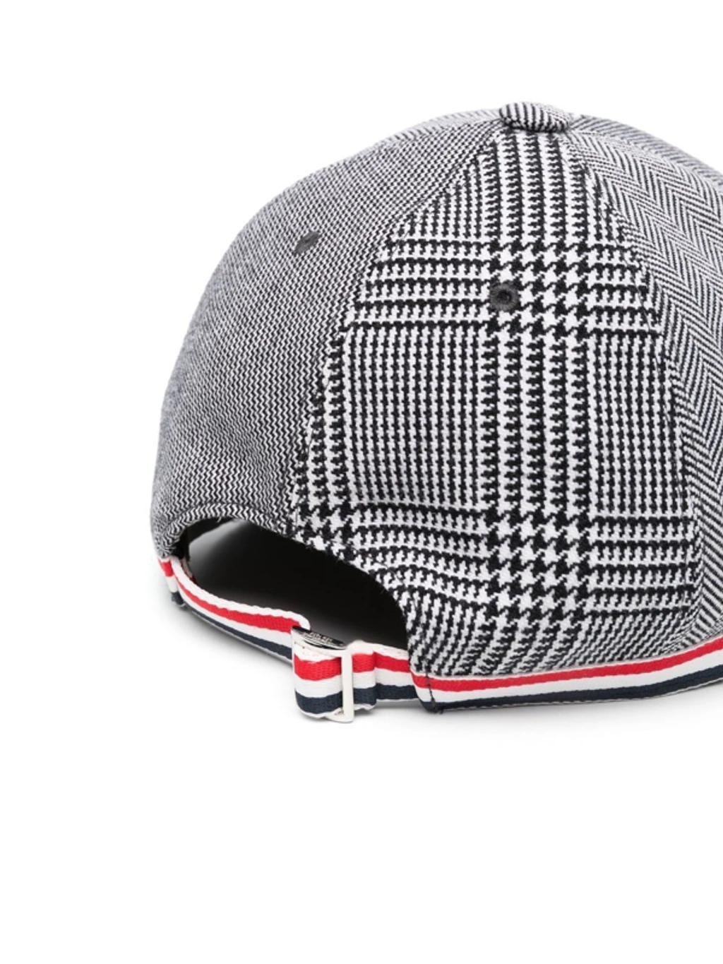 THOM BROWNE Multi-print Wool Baseball Cap In Black Product Image