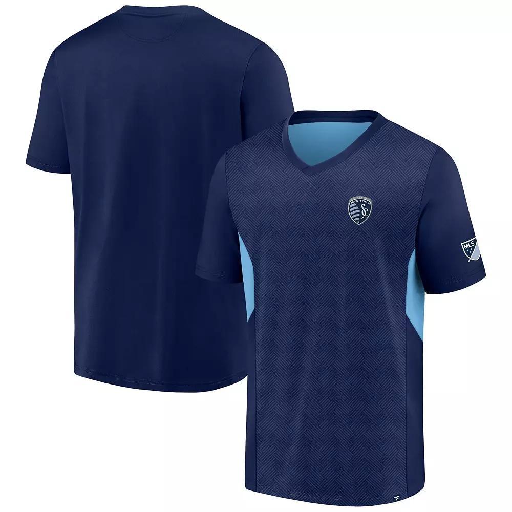 Mens Fanatics Branded Sporting Kansas City Extended Play V-Neck T-Shirt Blue Product Image