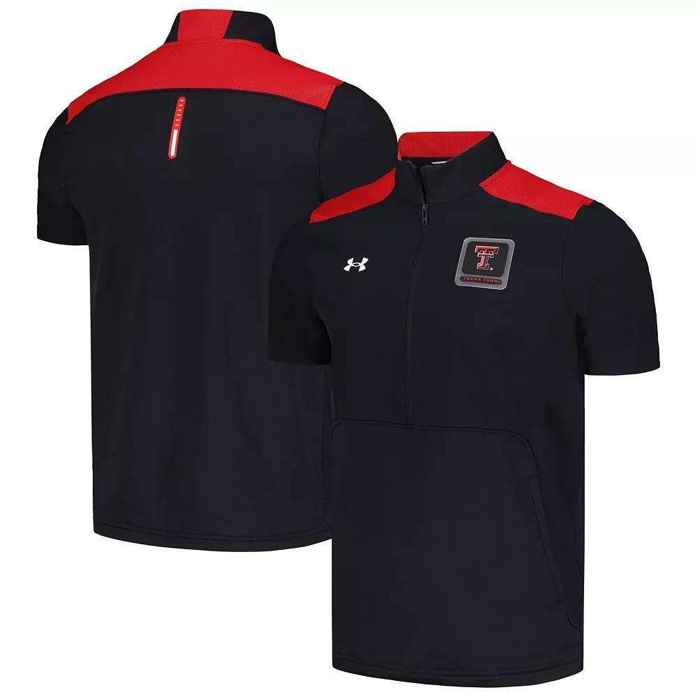 Men's Under Armour Black Texas Tech Red Raiders Motivate Half-Zip Jacket, Size: Small Product Image