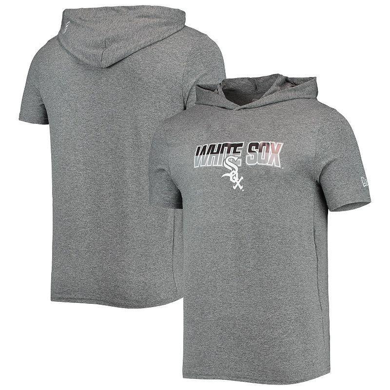 Men's New Era Heathered Gray Chicago White Sox Hoodie T-Shirt, Size: 2XL, Grey Product Image