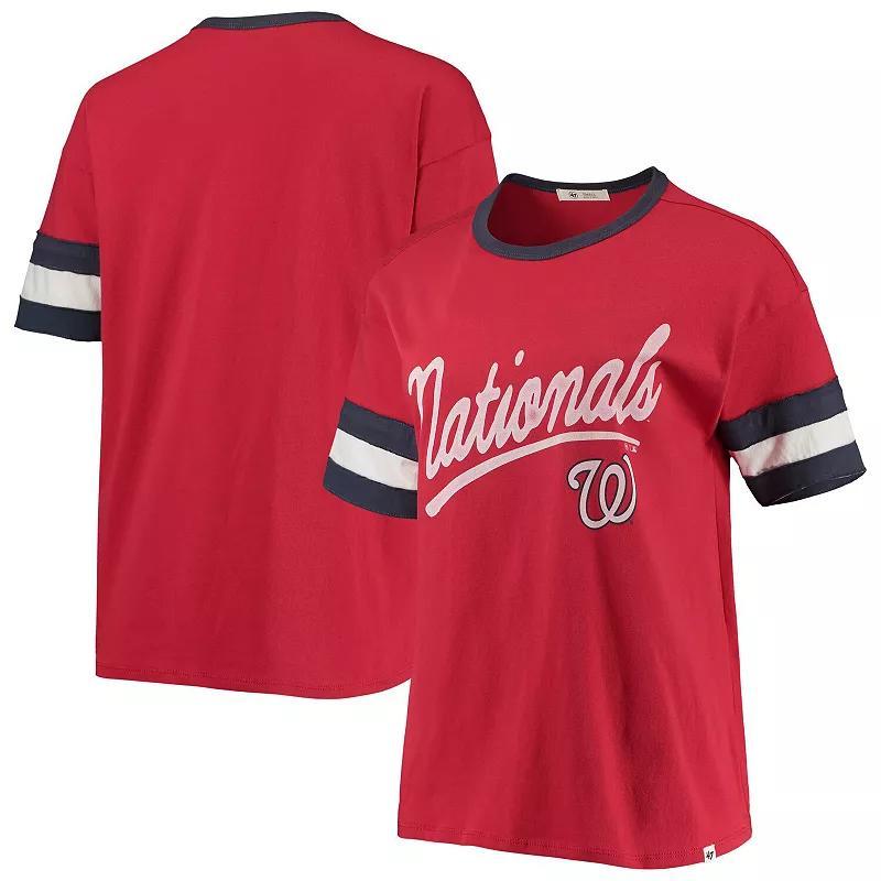 Women's '47 Red Washington Nationals Dani T-Shirt, Size: Medium Product Image