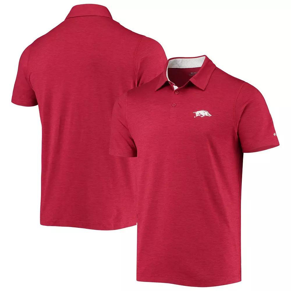 Men's Columbia Cardinal Arkansas Razorbacks Tech Trail Omni-Shade Polo,  Product Image