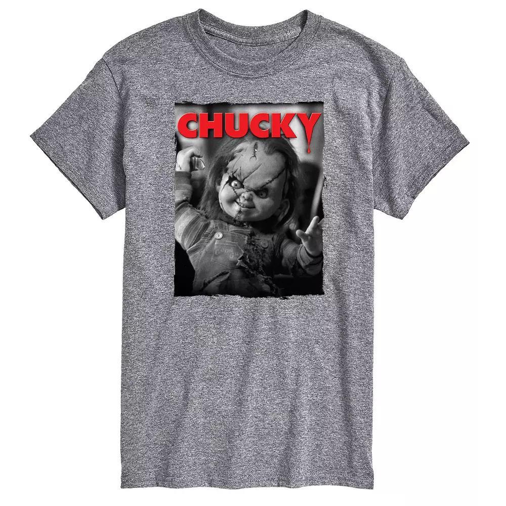 Big & Tall Chucky Attack Graphic Tee, Men's, Size: 3XL Tall, Gray Product Image