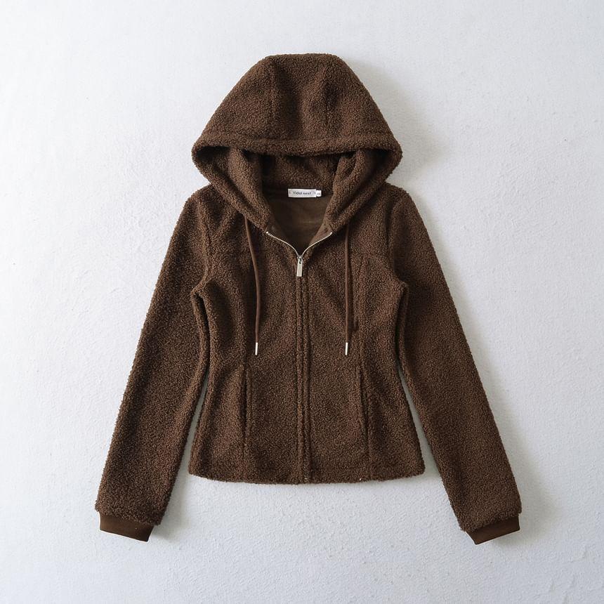 Fleece Hooded Zip-Up Jacket Product Image