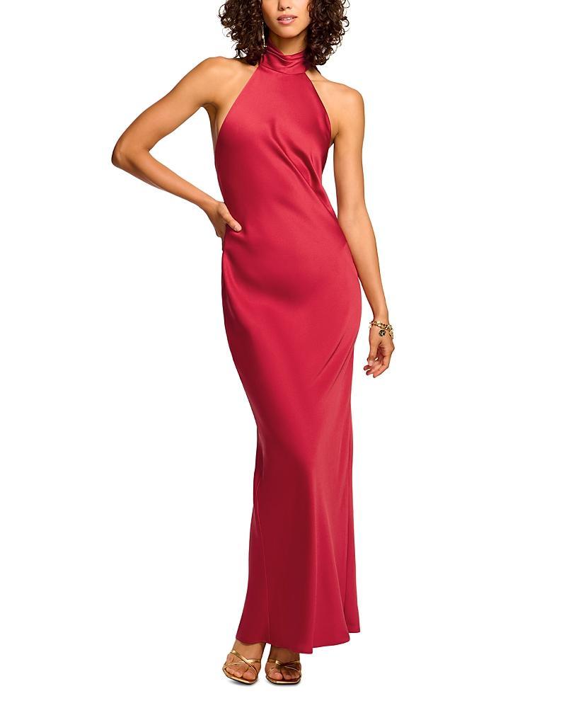 Tatiana Low-Cut Halter Column Gown Product Image