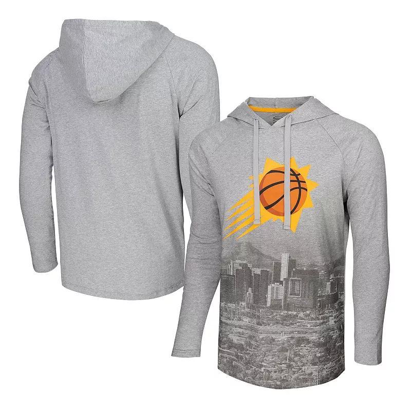 Men's Stadium Essentials Heather Gray Phoenix Suns Atrium Raglan Long Sleeve Hoodie T-Shirt, Adult Unisex,  Product Image