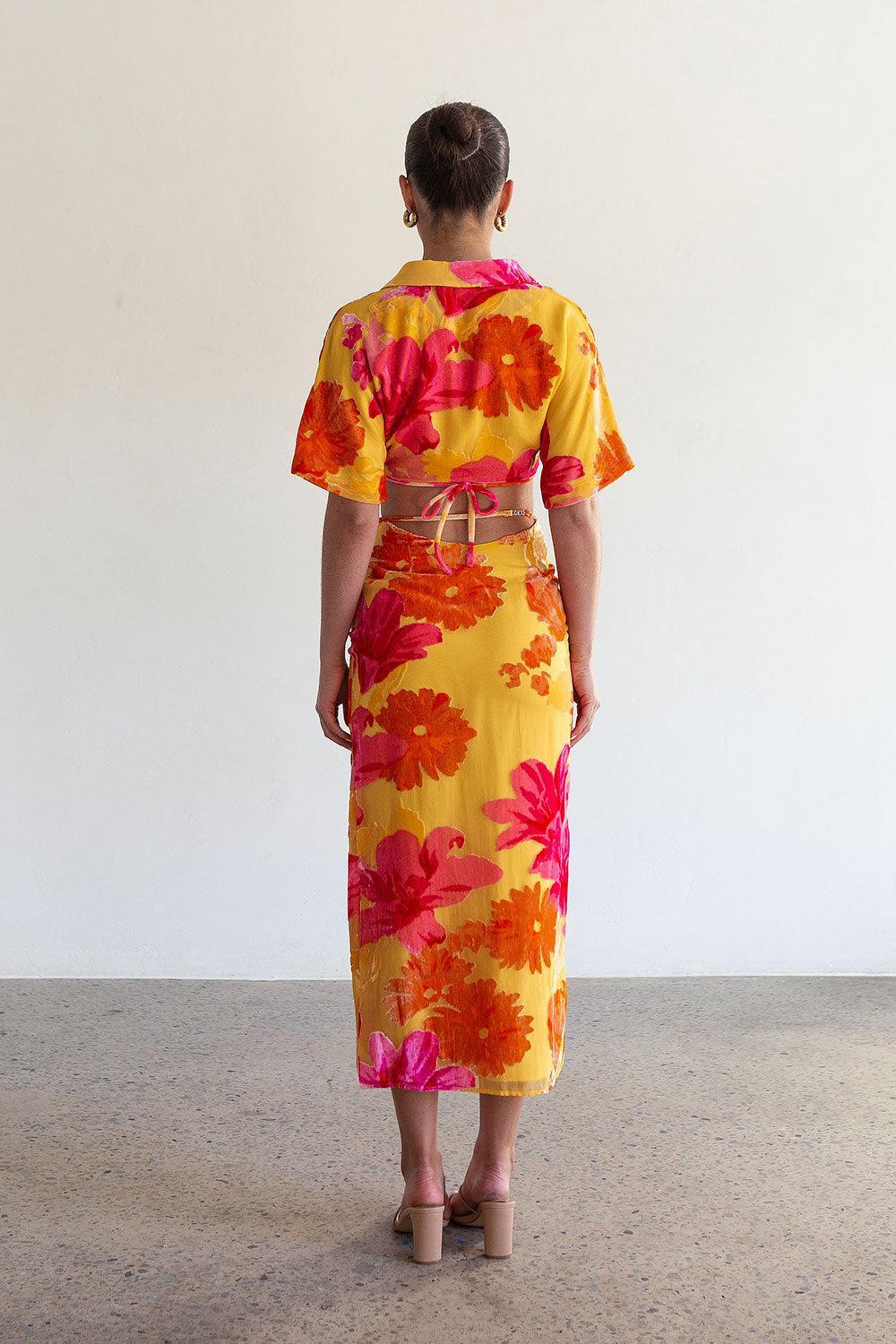 Sorrenta Wrap Top - Floreale Sunny Product Image