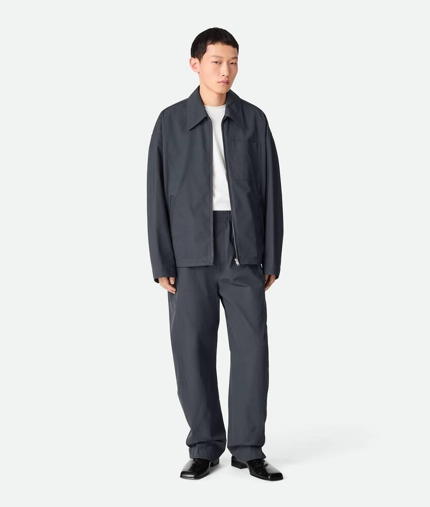 Men's Resinated Cotton Trousers in Vulcano Product Image