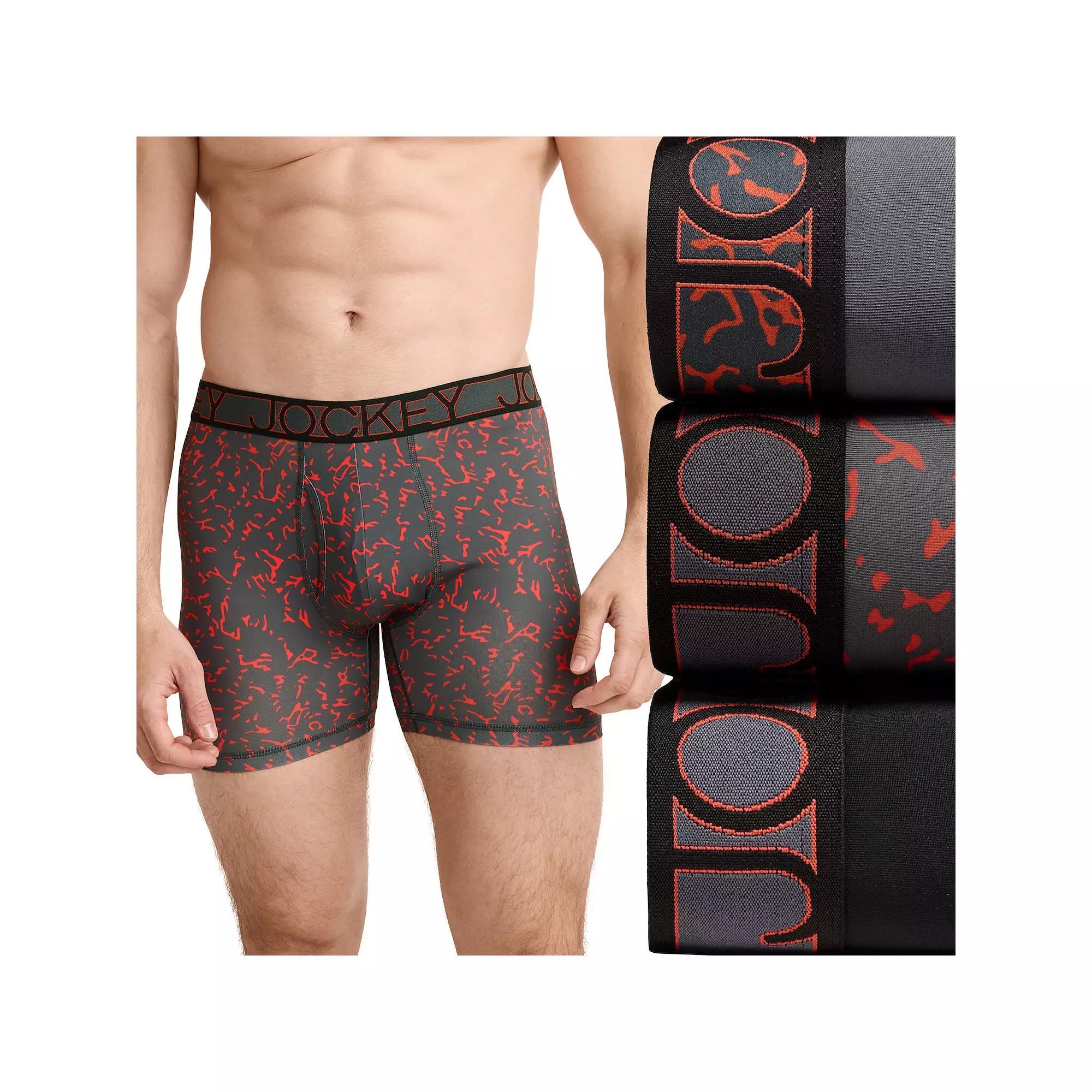 Men's Jockey 3-Pack Active Microfiber 5" Boxer Briefs,  Product Image