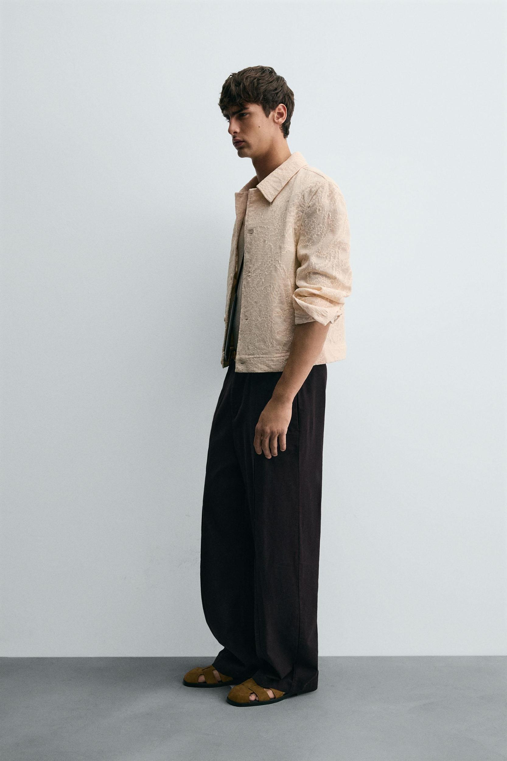 CROCHET TEXTURED JACKET Product Image