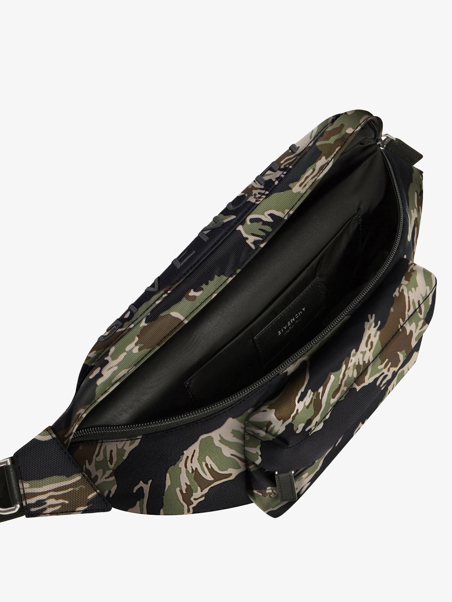 Essential U belt bag in nylon with camo print Product Image