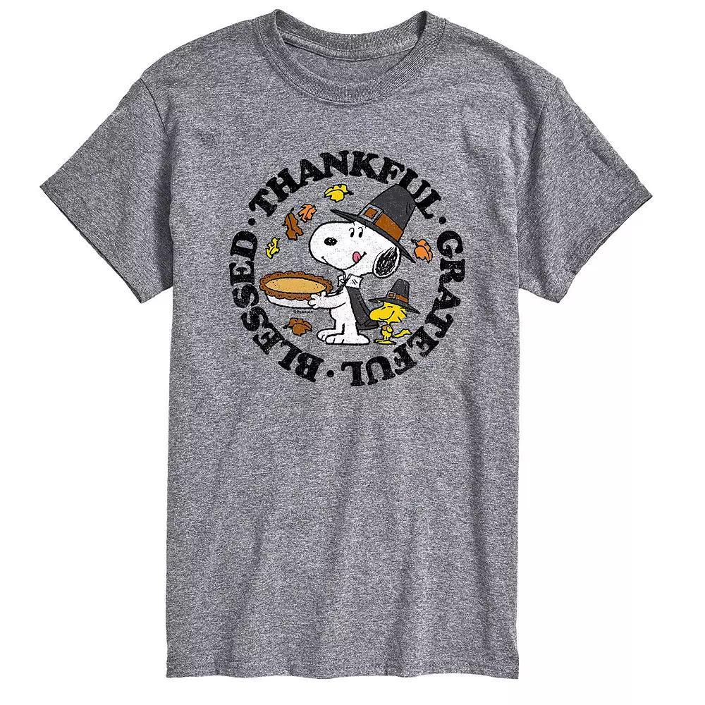 Men's Peanuts Thankful Grateful Blessed Tee,  Product Image