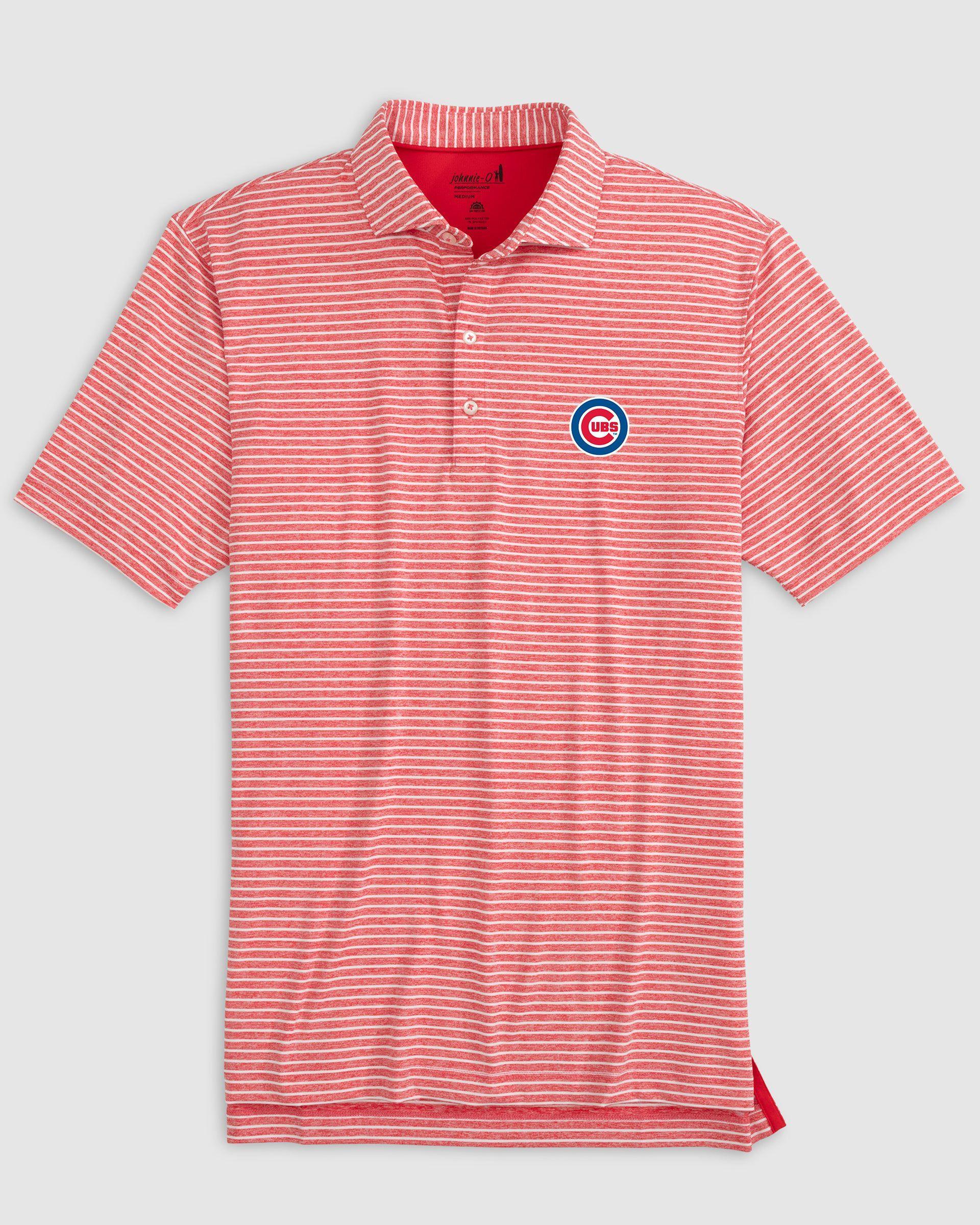 johnnie-O Texas Rangers Clipperr Striped Jersey Performance Polo Product Image