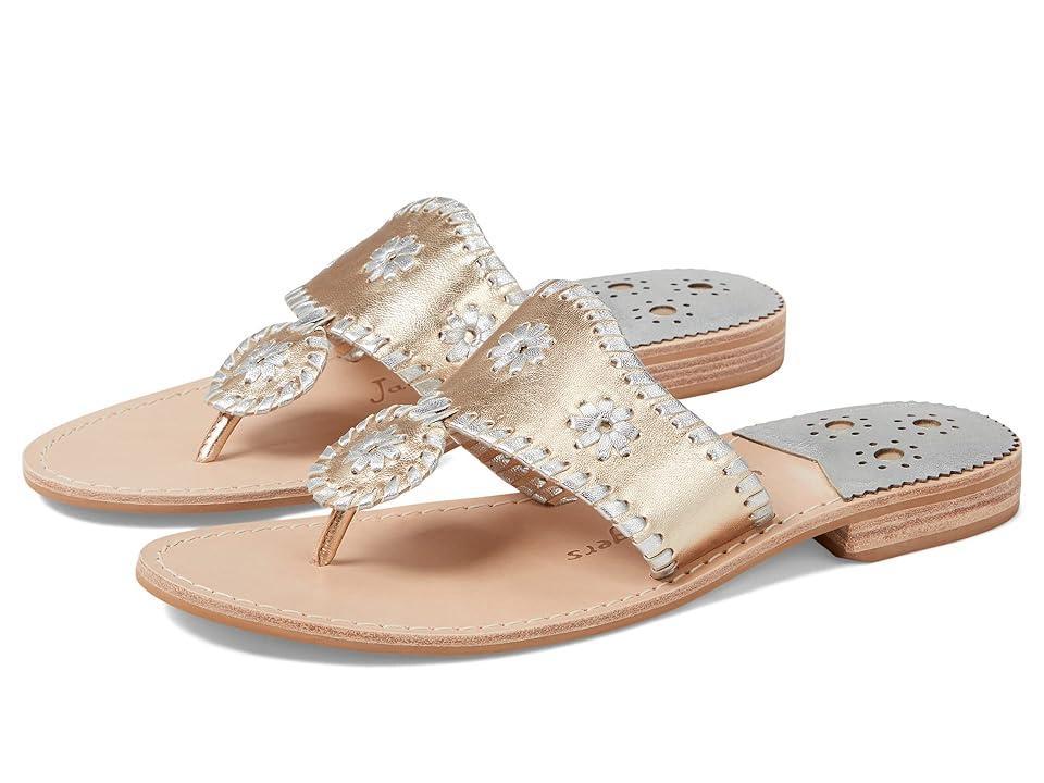 Jack Rogers Jacks Leather Flat Thong Sandals Product Image